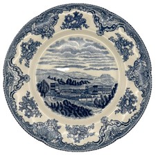 Johnson Brothers Old Britain Castles Blue 7 7/8” Salad Plate England 1883 Stamp picture