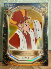 2025 Topps Disney Wonder Arthur GOLD REFRACTOR /50 Enchantments Chrome E-4 picture