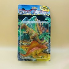 Vintage UKRD Kmart Dinosaur Figures Pachycephalosaurus Dimetrodon 2 Pack Sealed picture