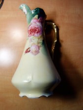 Antique Ceramic Vase C. 1900 Hand Painted L.R.L. LIMOGES FRANCE Signed by Artist picture