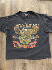 Vintage 90’s Harley-Davidson Black Eagle Graphic T-Shirt True Believer XL picture
