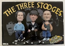 THREE STOOGES - Head Knockers Bobbleheads GOLF - Box Set NECA 2006 NEW picture
