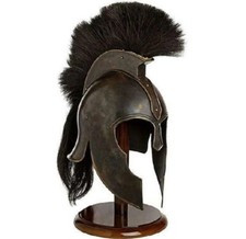 Medieval Greek Spartan Knight Troy Achilles Helmet Armor Crusader picture