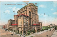 Postcard Canada: CPR Hotel Vancouver, Vancouver, BC DB picture