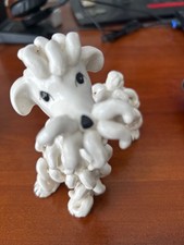 Vtg 1950s Nippon Yoko Boeki Spaghetti Poodle Figurine Begging White Japan Gs3A-3 picture