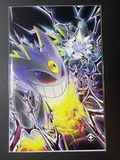 Grim Shady Fame Satoshi Tajiri Pavio Ramas Mega Gengar Foil Variant 5/100 COA picture