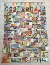 NEW Paper Money 100 Pieces Of Different Banknotes UNC high quality ,All Genuine picture
