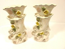 Lot of 2 Vtg Vases Japan ceramic Floral Planters Decor Display (Matching) Nesco picture