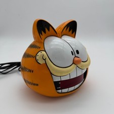 Vintage Sunbeam Garfield Cat Digital Alarm Clock Model 89230 Orange 90s Decor picture
