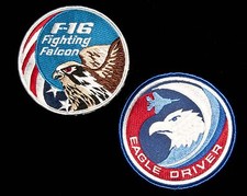 USAF F-16 Viper & F-15 Eagle Patches Fighter Iraq Afghanistan US seller picture