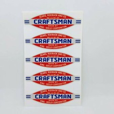 3 Inch CRAFTSMAN TOOLS KING SEELEY x 5 DECALS, Vintage Style Vinyl Stickers picture