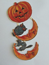 Antique German  Halloween Die Cut Scrap Embossed Very Old HTF picture