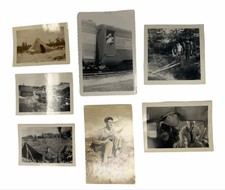 WWII US Army Photo Lot Thompson Gun Inscribed Portrait Camp Meade 1939 Train picture