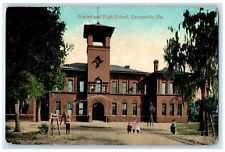 1907 Exterior View Graded & High School Gainesville Florida FL Souvenir Postcard picture