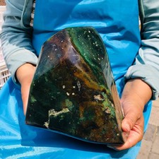 14.87LB Natural beautiful Aquatic Agate Crystal Rough stone specimens Healing picture