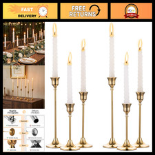 Vintage Gold Candlestick Holders - Antique Centerpiece for Moody Home Decor picture