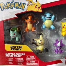 Pokémon Battle Figure 6-Pack Jazwares Pikachu Mimikyu Toxel Squirtle Charmander picture