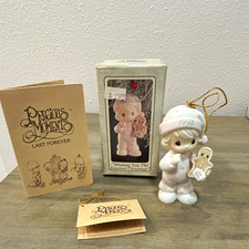 Precious Moments NIB 1993 ‘Wishing You The Sweetest Christmas’ Ornament picture