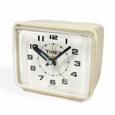 Vintage 1970s Timex 7369A MCM Retro Analog Alarm Clock (Works, Read Description) picture
