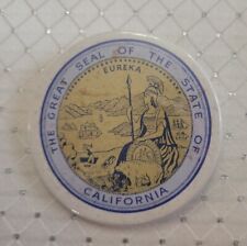 The Great Seal Of California Button Pin Vintage  picture