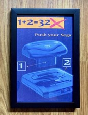 Sega Genesis 32X - 8x12 Framed Poster Vintage Ad Re-print picture