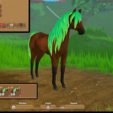 Arabian Horse Game Item/Asset - Island Unique Hair, Green Pearl IUH picture