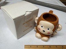 Vintage Monkichi Ceramic Clay Mascot Mug Cup Sanrio 1996 Hello Kitty RARE picture