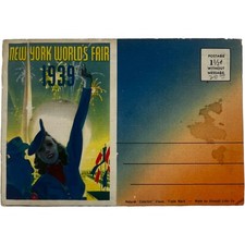 1939 1940 New York World's Fair Souvenir Postcard Folder Natural Colortint  picture