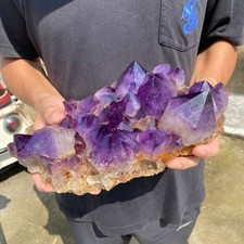 8.4lb Natural Amethyst geode quartz cluster crystal specimen Healing picture