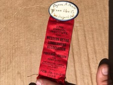 Antique 1926 Western Lumberman’s Assn Ribbon Americana History Portland Oregon  picture