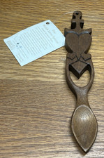 Vintage Welsh Love Spoons Hand Carved Heart Anchor Keyhole Paul Curtis Celtic picture