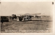1916 New Airplanes Camp Furlong Columbus New Mexico Cavalry RPPC Postcard COPY picture