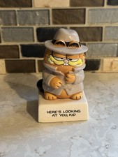 Vintage 1981 Enesco Garfield Detective Figurine “Here’s Looking At You, Kid” Cat picture