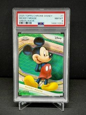 2025 Topps Chrome Disney Mickey Mouse Green Wave Refractor /99 PSA 8 picture