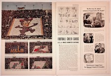 1940s UCLA Football Cheer Cards High School Cheerleaders Magazine Pages picture