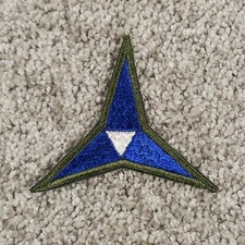 Vintage 3rd Army III Armored Corps Patch WW2 Original OD Full Color Phantom Corp picture