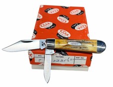 Case XX 1981 9 Dot Stag Handle 5235 1/2 SSP Torpedo Teardrop Chubby Jack Knife picture