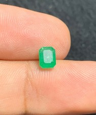 0.75 Ct Natural Faceted Emerald Loose Gemstone from Swat Pakistan. picture
