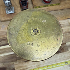 Vintage Large Brass Military Display Casing 24” E.M.C. Stamped Collectible picture