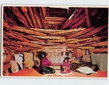 Postcard Inside their Primitive Circular Hogan Monument Valley Arizona USA picture