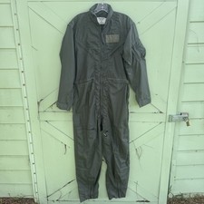 Vtg 1972 US Military CWU-27/P Flight Suit Sage Green 42L Vanderbilt Nomex USAF picture