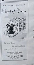 1951 Parfums Weil Secret of Venus Perfume Bottle Vintage ad picture
