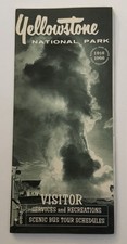 Vtg 1966 Yellowstone National Park Visitor Services Brochure-Bus Tour Schedules picture