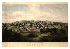 Staunton Virginia Bird's-Eye View Standard Postcard picture