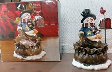 Kirkland Tinseltown - Snowman Candy Basket - Christmas Candy Dish - NEW VINTAGE picture