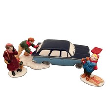 Dept. 56 Snow Village Accessory Stuck In the Snow 54712 Set Of 3 Retired w/ box picture