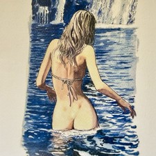 •Milo MANARA Diminutive Pencil-Signed Print• “Honey” —ITALIAN IMPORT— picture