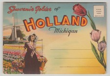 Michigan, Holland, Linen Souvenir Folder/Multi Views picture