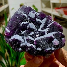 479G Rare Transparent Purple Cube Fluorite Mineral Crystal Specimen/China picture