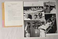 Vintage Official U.S. Navy Press Kit USS Yosemite Navy Recruits at Sea Photo picture
